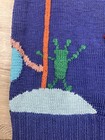 Vintage Berek Sweater Vest Womens Size Small  Medium Outer Space Hand Knit Alien