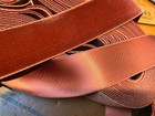 Vintage Rayon Satin Back Velvet Ribbon 1  Rust Woven Edge 1yd France