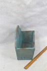 Antique Wall Box   Blue Paint Over Red 7 X 9 X 4 Hand Made Old  19thc Replica