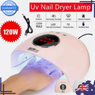 120w Nail Polish Dryer Uv Led Lamp Gel Curing Light Salon Professional Au