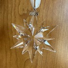 Swarovski 2017 Annual Christmas Ornament Crystal 3  Snowflake Star