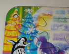 Vintage 90s Lisa Frank Jigsaw Puzzle Card Husky Dog Polar Bear Penguin Xmas Tree