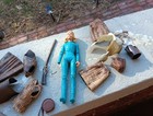 Vintage Louis Marx   Co Johnny West Jane West Figure   Accessories Toy Lot