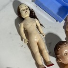 Vtg 1950s 1960s Hard Plastic Dolls With Clothing And Beds Best Hasbro