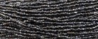 30 String Hank Vintage Antique Czech Glass Seed Beads Hematite 9 0 3-cuts C7-13