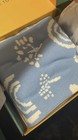 Reymey Luxury Baby Blanket Set  set Of 2  Blue   White  Rainbow Striped