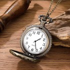 Pocket Watch Antique Steampunk Vintage Quartz Pocket Watch Rose Gold Case Neckla