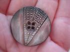 Vintage 15 16  Carved Smokey Mother Of Pearl Mop  Shell Button - N107