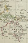 1874 Antique Map Oceania Australia New Zealand Polynesia Philippine Islands