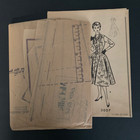 Very Rare Vintage 1950s Full Skirt Dress Mccal Sewing Pattern 3007 Bust 32 Uc Ff