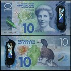New Zealand 10 Dollars 2015 Polymer P 192 New Unc Banknote