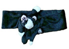 Vintage North American Bear Black Cat Plush Girls Neck Scarf Fuzzy Wear 32 x3 5 