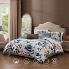 Bebejan Flowers In The Mist 5 Piece Reversible Comforter Set In Queen