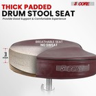 5 Core Drum Throne 4  Padded Ergonomic Guitar Stool Height Adjustable Chair