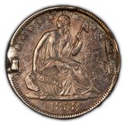 Love Token -  Ml Script On 1858 Seated Liberty Half Dollar - Sku-y4852