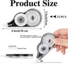 12 Pack White Out Tape Correction Tape  39 Feet Each Whiteout Roller Correction