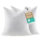 Soft Fluffy Euro Pillow Inserts Set Of 2 - 24x24 Inches Decorative Throw Pillows