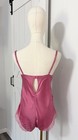 Vtg Victorias Secret Very Sexy 100  Silk Teddy Bodysuit Romper Pink Size 34b Y2k