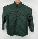 Vntg 60   s Boy Scouts Explorers Bsa Sanforized Uniform Shirt 15 5  Olive Green