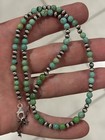 Sterling Silver Native American Sw 4   5mm Turquoise Navajo Pearl Necklace  925