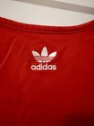 Adidas Originals Womens S Red 3 Stripe Spaghetti Strap Mini Dress Y2k Sporty