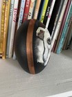 Emu Egg English Bulldog Hand Painted Black Mascot  5 5 Inch