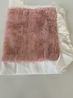 Minky Couture Pink Polka Dots Soft Security Blanket Lovey Satin Ruffle