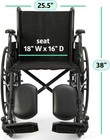 Medline K4 Basic Lightweight Wheelchair With Seat 18  W X 16  D