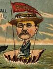 Soapine Soap Victorian Trade Card whale Pulls Teddy Roosevelt As Prince Of Wales