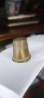 Vintage Antique Original Brass Metal Sewing Thimble 