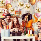 Golden Confetti Balloons 50pcs  12 Inch Latex  Birthday Party Decor