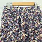 Vintage Midi A-line Cotton Usa Made Cotton Floral Pink Purple White Skirt