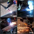 True Color Auto Darkening Welding Helmet With Led Light   Grind Mode  Shade 9-13