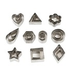 30pcs Stainless Steel Sugar Biscuit Press - Cookie Cutter   Cake Mold For Baking