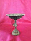 Antique Vintage Hindu Temple Brass Bronze Oil Lamp Indian Pooja Arathi Diya D1