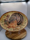 Vintage Holland Mold Ceramic Turkey Platter 18x13 Inches 1970 s Read