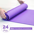 Yoga Mat 16 Pack 3mm Thick Non Slip Purple Exercise Fitness Pad Funtery Bulk