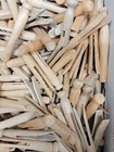 50 Vintage Push On Type Hardwood Wood Wooden Clothespins Made In Usa
