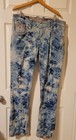Rock Revival Isaac Alt Straight Jeans Mens Bleach Acid Wash Distressed Sz