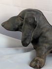 Vtg Cast Iron Dachshund Dog Boot Scraper Doorstop 5 5   hx15 5   lx6   w Heavy 11 5 Lb