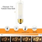 40 Watt T10 Clear Tubular Incandescent Light Bulb  Vintage Style Misty-white-60