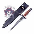 Handmade Ww2 Double Edge V42 Military Knife Stiletto Dagger Knife Leather Sheath