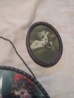 Collectible German Victorian Dancing Girls Flue Cover With Cupid Awake   Asleep