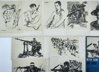 Vietnam War Postcard Set Of 26 Sketches Liberation Publishing Hanoi 1968-1969