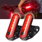 4 Pack Led Bicycle Cycling Tail Light Usb Rechargeable Bike Rear Warning Light