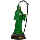 Santa Muerte 9  Inch Statue   Holy Death Grim Reaper   Green   Verde