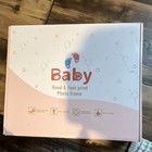 Baby Unisex Hand   Foot Print Photo Frame  White pink Stars Theme Mpn 271