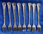 Gorham Cluny Sterling Silver Oyster cocktail Fork Set Of 8 - Antique By Gorham