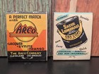 4 Vintage Matchbook Full Unstruck Front Strike Paint Arco Satin Luminall Kurfees