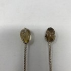 Vintage Cocktail Drink Stir Swizzle Sticks Spoons Olive Fork  possibly Silver 